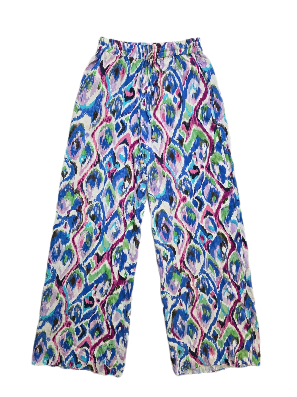 Zara Multicolor Wide-Leg Printed Pants Size Small